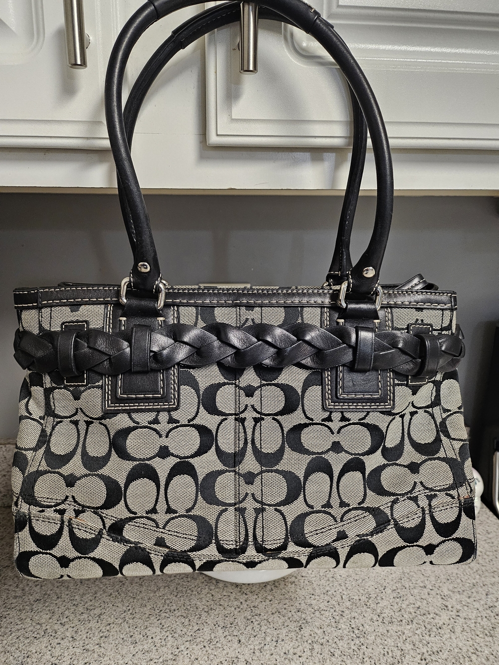 Coach Hampton Signature Handbag Model F13065 - Picture 8 of 14